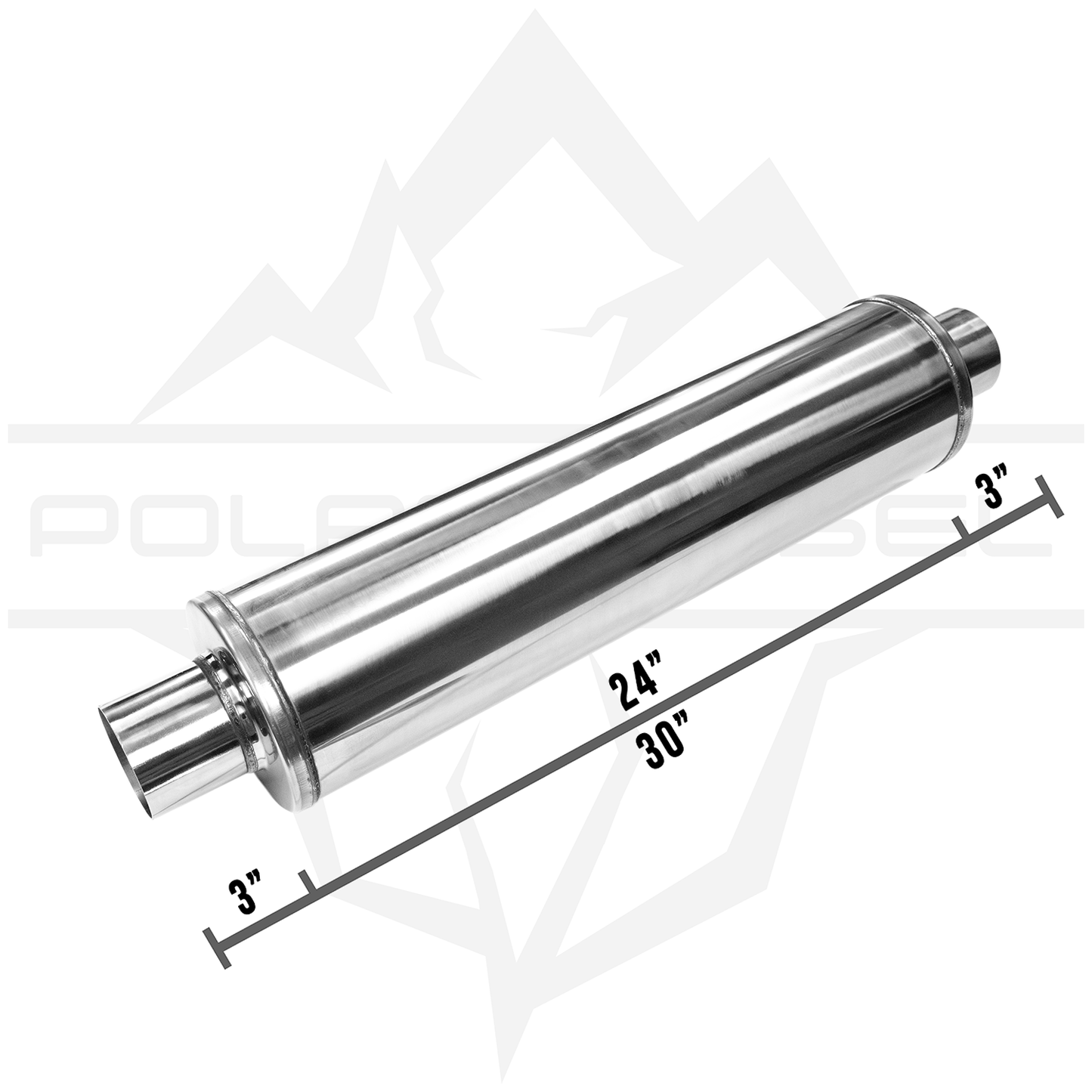 Universal 3" Polar Silencer Muffler