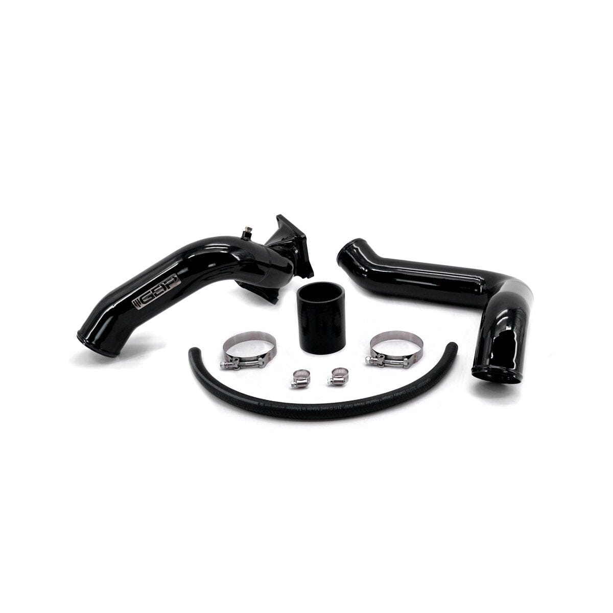 Max Flow Bridge And Cold Side Tube (2004.5-2005 6.6L LLY Duramax) Intercooler Piping GDP Black