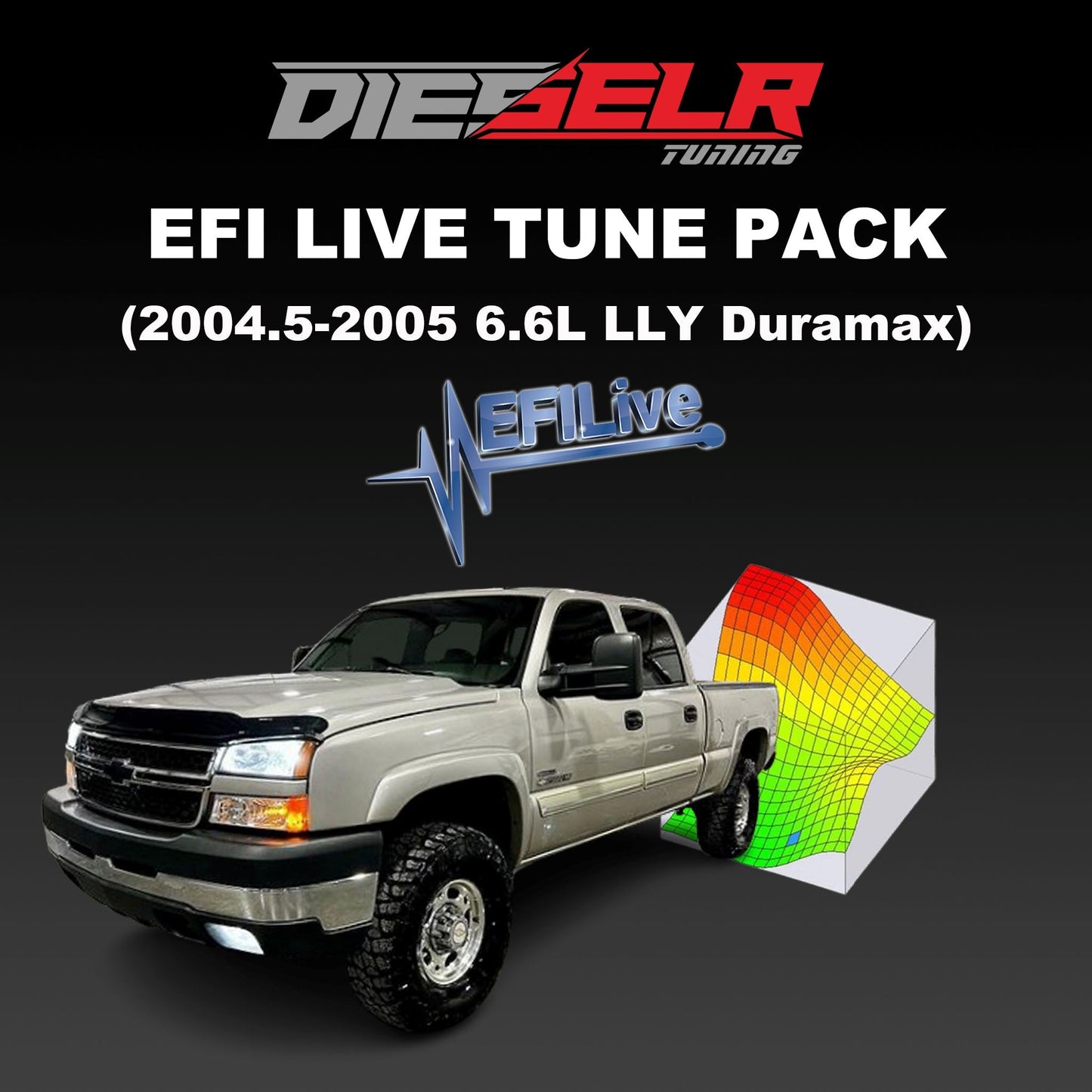 EFI Live Tune Pack (2004.5-2005 Duramax LLY 6.6L) Tune Files DIESELR Tuning