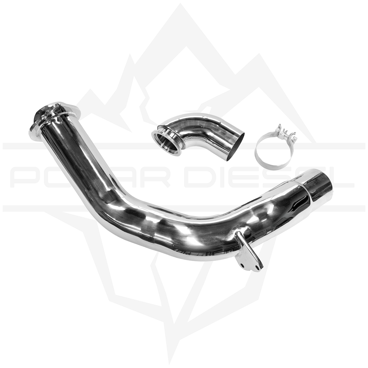 2020-2026 Powerstroke 6.7L 304SS Polished Polar Downpipe