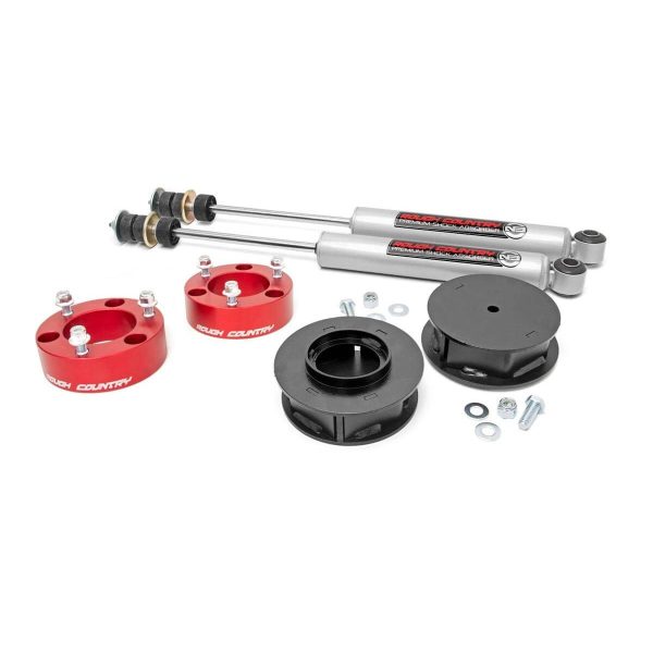 Rough Country 3 Inch Lift Kit - Red Spacers - Toyota 4Runner (03-09) FJ Cruiser (07-14)