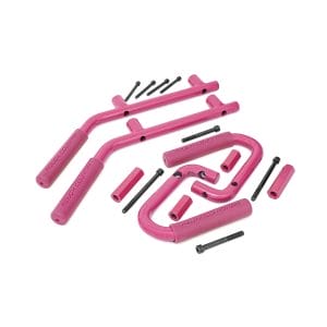 Rough Country Grab Handles - Steel - FR & RR - Pink - Jeep Wrangler JK (07-18)