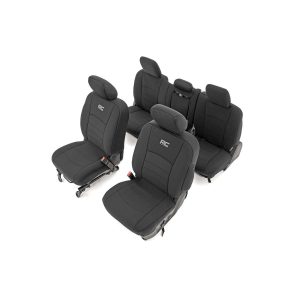 Rough Country Seat Covers - FR Bucket RR w Arm Rest - Ram 1500 (09-18) 2500 (10-18)