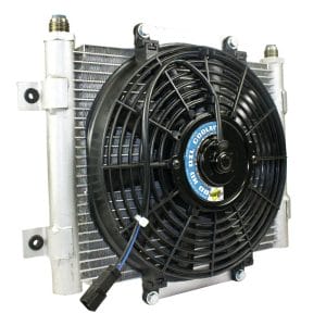 BD Xtrude Transmission Cooler with Fan -10 JIC Male Connection