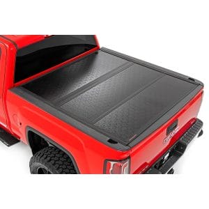 Rough Country Hard Low Profile Bed Cover - 6'7 in Bed - Rail Cap - Chevy GMC 1500 2500HD 3500HD (14-19)