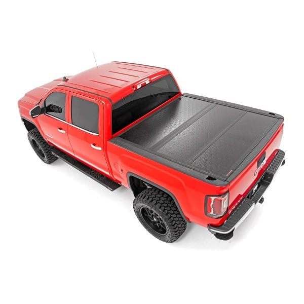 Rough Country Hard Low Profile Bed Cover - 6'7 in Bed - Rail Cap - Chevy GMC 1500 2500HD 3500HD (14-19)