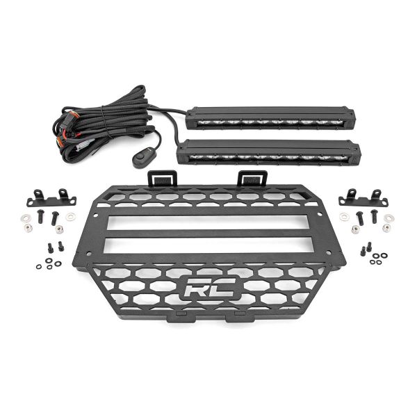 Grille Kit - 10" Black Slimline LED Pair - Polaris RZR XP 1000