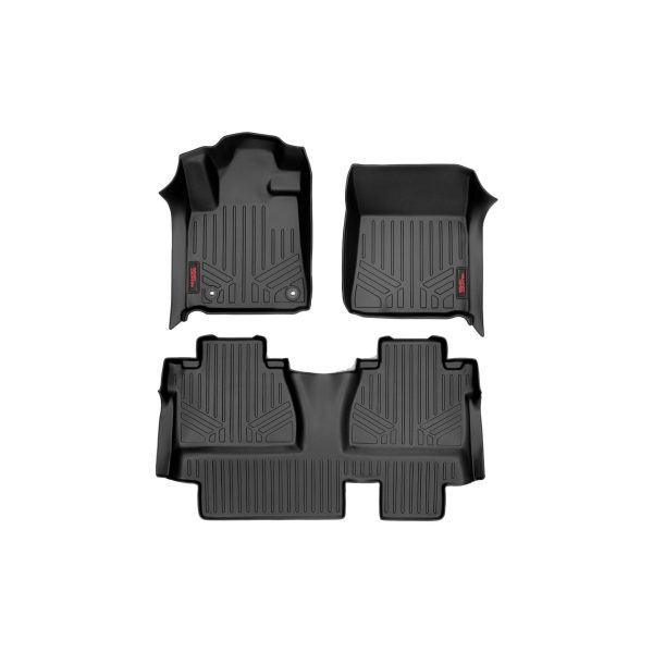 Rough Country Floor Mats - FR & RR - Double Cab - Toyota Tundra 2WD 4WD (14-21)