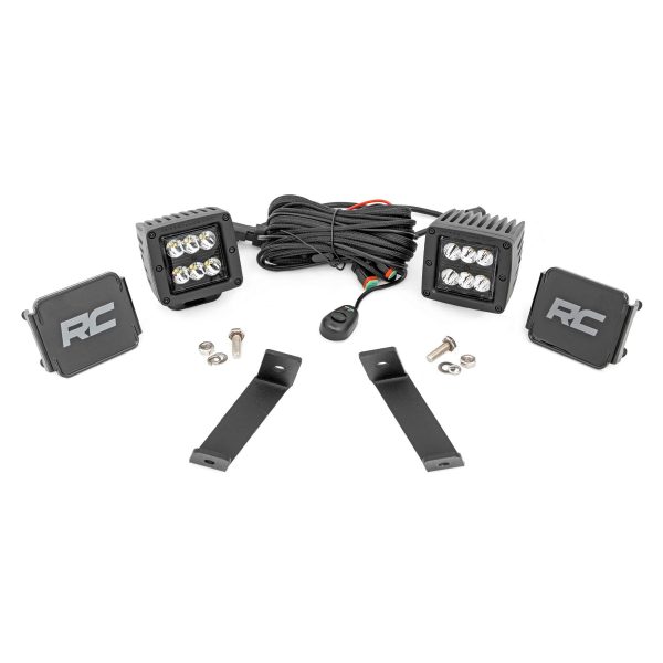 LED Light Kit - Ditch Mount - 2" Black Pair - Spot - Jeep KL (14-21)