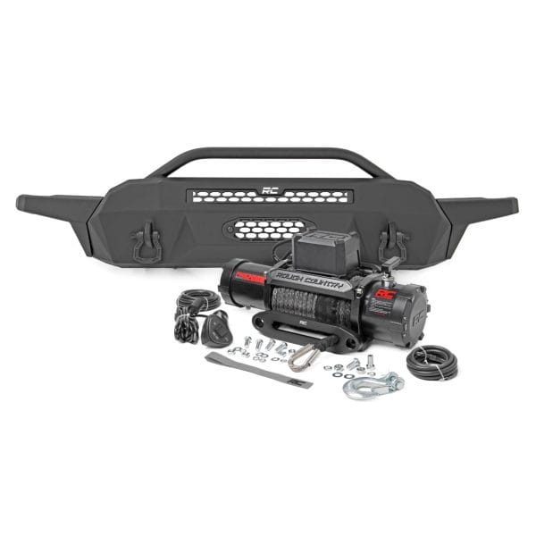 Front Bumper - High Clearance - 12000-Lb Pro Series Winch - Synthetic Rope Toyota Tacoma 4WD (16-23)