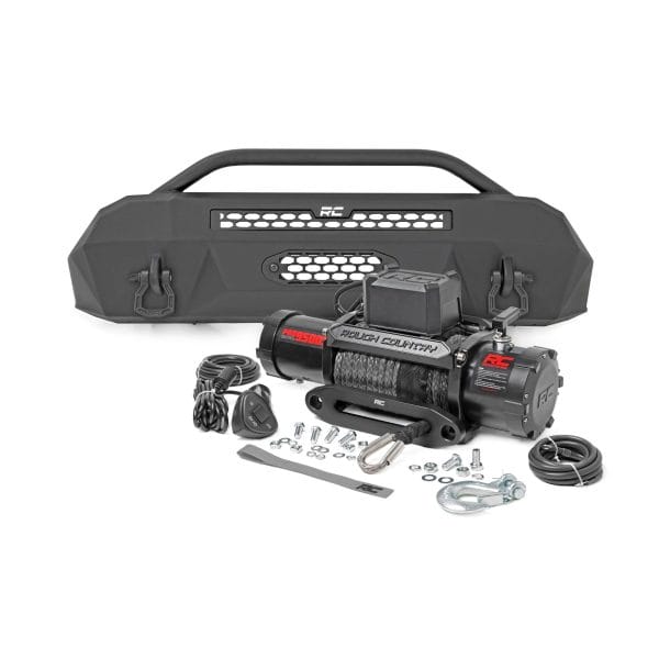 Front Bumper - Hybrid - 9500-Lb Pro Series Winch - Synthetic Rope - Toyota Tacoma (16-23)