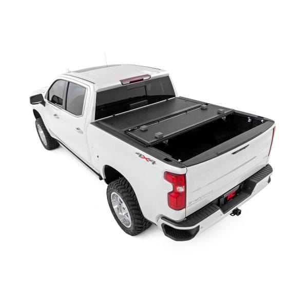 Hard Low Profile Bed Cover - 5'9" Bed - Rail Caps - Chevy GMC 1500 2500HD 3500HD (14-19)