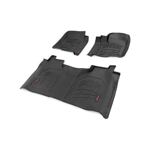 Sure-Fit Floor Mats - FR & RR - FR Bucket - Crew - Chevy GMC 1500 2500HD 3500HD (19-24)