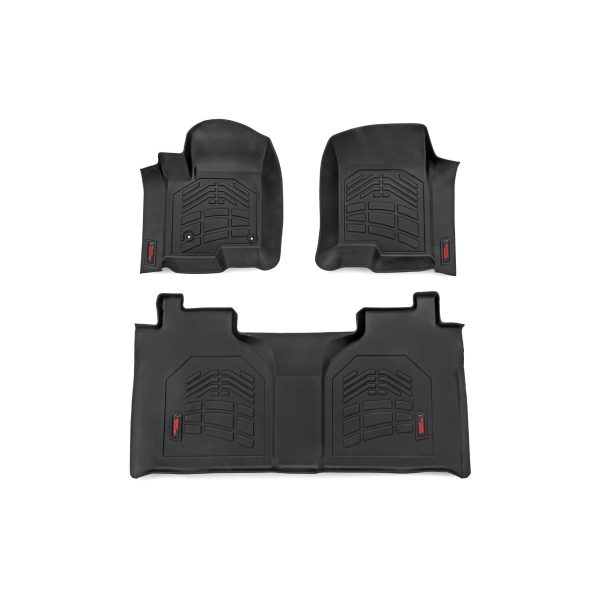 Sure-Fit Floor Mats - FR & RR - FR Bucket - Crew - Chevy GMC 1500 2500HD 3500HD (19-24)