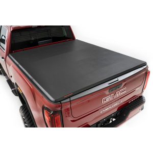 Rough Country Bed Cover - Tri Fold - Soft - 6'7 in Bed - Chevy GMC 2500HD (20-23)