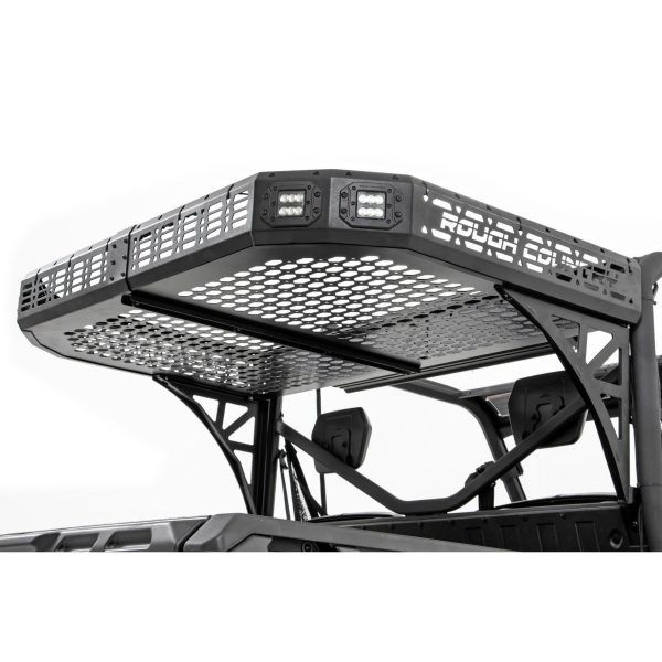 Cargo Rack - Dual 2" Black LED Pairs - Flush Mount - Polaris Ranger 1000 Ranger XP 1000