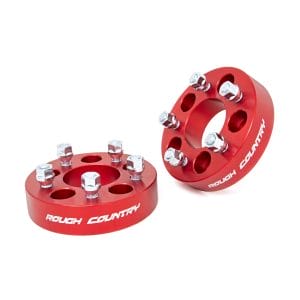 Rough Country 1.5 Inch Wheel Spacers- 5x4.5 - Red - Jeep Cherokee XJ Comanche MJ Wrangler TJ