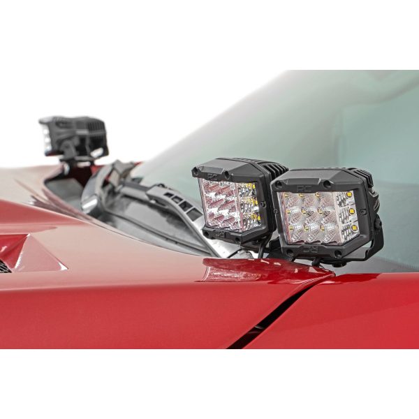 LED Light Kit - Ditch Mount - Dual 2" Black Pairs - Flood - Toyota Tundra (14-21)