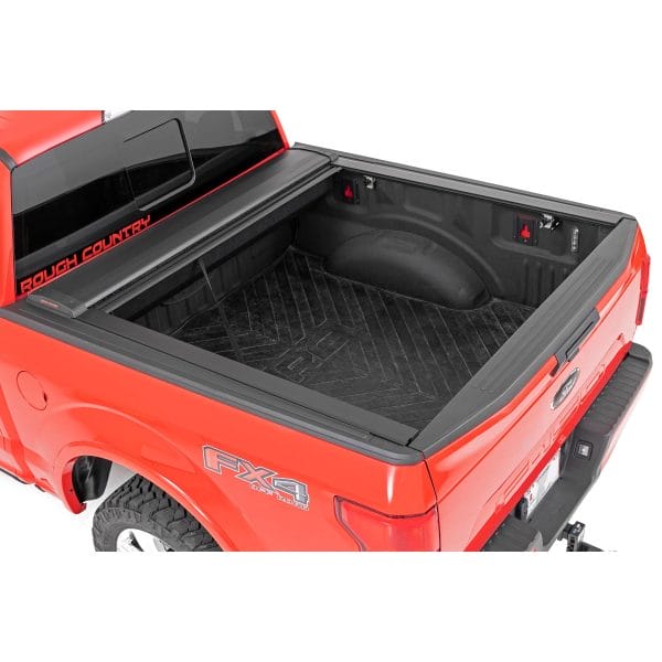 Rough Country Retractable Bed Cover - 5'7 in Bed - Ford F-150 2WD 4WD (2015-2020)