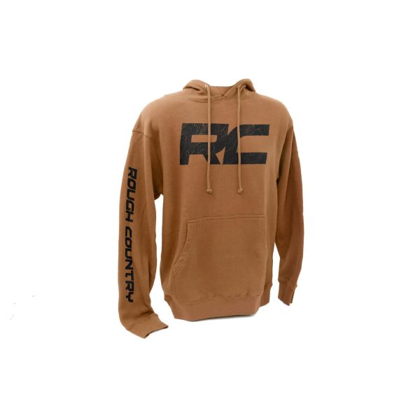 Rough Country Hoodie - RC Topographical Sleeve - Saddle - SM