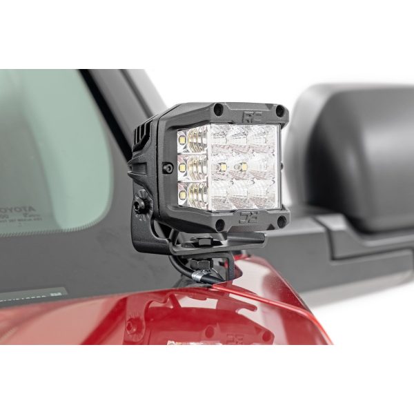 LED Light Kit - Ditch Mount - 2" Black Pair - White DRL - Toyota Tundra (22-24)