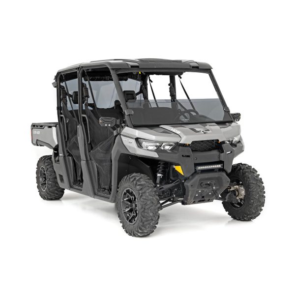 Rough Country Tinted Half Windshield - Scratch Resistant - Can-Am Defender HD 5 HD 8 HD 9 HD 10