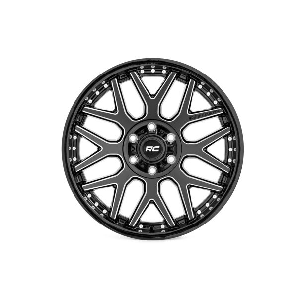 Rough Country Rough Country 95 Series Wheel - Machined One-Piece - Gloss Black - 22x10 - 6x135 - -19mm