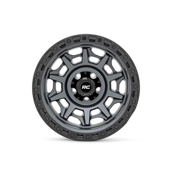 Rough Country Rough Country 85 Series Wheel - Simulated Beadlock - Gunmetal Gray Black - 17x9 - 6x5.5 - -12mm