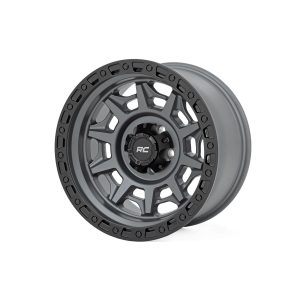 Rough Country Rough Country 85 Series Wheel - Simulated Beadlock - Gunmetal Gray Black - 17x9 - 6x5.5 - -12mm