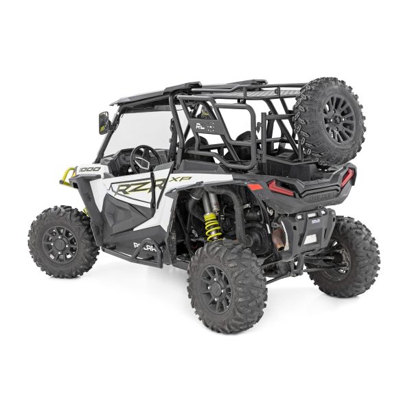 Tubular Rear Cargo Rack - Spare Tire Mount - Polaris RZR XP 1000