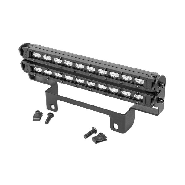 LED Light - Bumper Mount - 10" Black Slimline Pair - Honda Pioneer 1000 Pioneer 1000-5