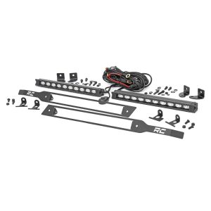 LED Light Kit - Grille Mount - 10" Black Slimline Pair - Chevy Silverado 1500 (19-22)