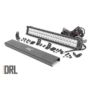 Rough Country Chrome Series LED Light - 20 Inch - Dual Row - Amber DRL