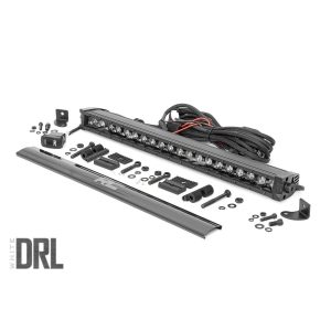 Rough Country Black Series LED Light Bar - Cool White DRL - 20 Inch - Single Row