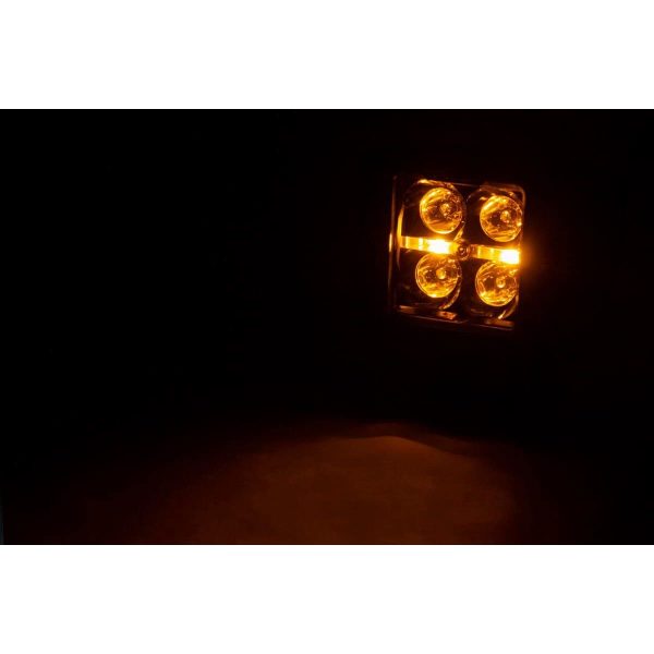 Rough Country Black Series LED Light Pair - 2 Inch - Amber DRL