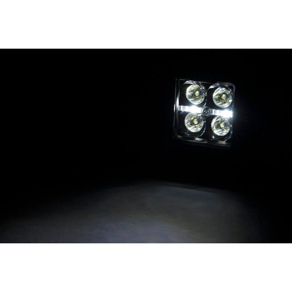 Rough Country Black Series LED Light Pair - 2 Inch - White DRL