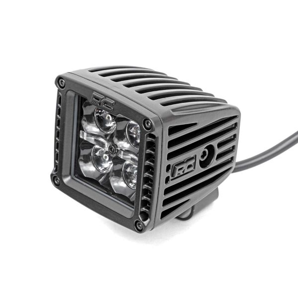 Rough Country Black Series LED Light Pair - 2 Inch - White DRL