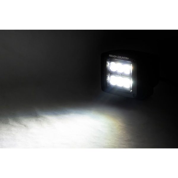 Rough Country Black Series LED - 2 in Pair - Flood