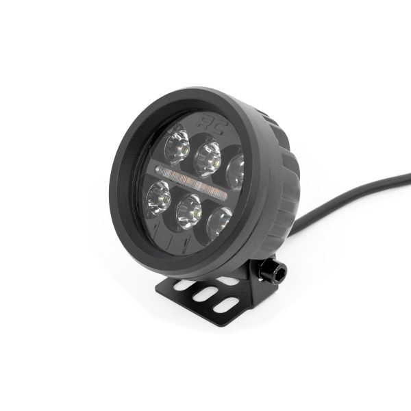 Rough Country Black Series Round LED Light Pair - 3.5 Inch - Amber DRL