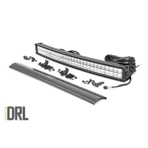 Rough Country Chrome Series LED - 30 Inch Light- Curved Dual Row - White DRL