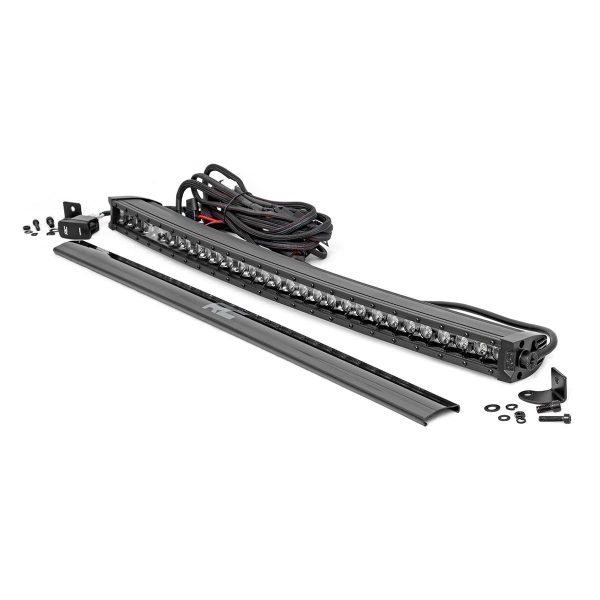 Rough Country Black Series LED - 30 Inch Light - Curved Single Row - White DRL