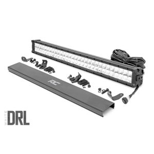 Rough Country Chrome Series LED Light - 30 Inch - Dual Row - White DRL