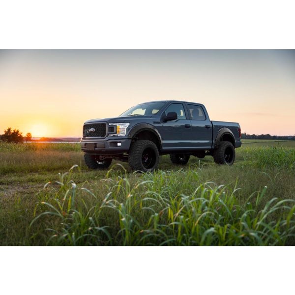 Rough Country Defender Pocket Fender Flares - Silver - Ford F-150 2WD 4WD (15-20)