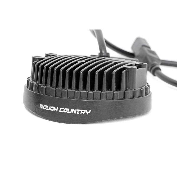 Rough Country Chrome Series LED Light Pair - 4 Inch - Round