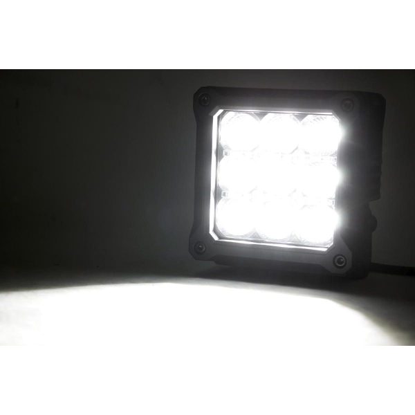 Rough Country Chrome Series LED Light Pair - 4 Inch - Square - White DRL