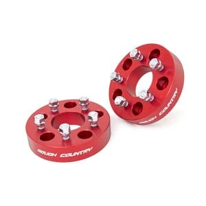 Rough Country 1.5 Inch Wheel Adapters - 5x5 to 5x4.5 - Red - Jeep Wrangler JK (07-18)