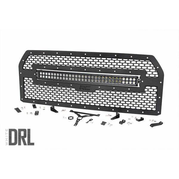 Mesh Grille - 30" Dual Row LED - Black Ser - Ford F-150 (15-17)