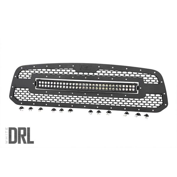 Mesh Grille - 30" Dual Row LED - Black - White DRL - Ram 1500 (13-18 & Classic)