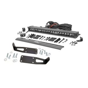 LED Light Kit - Bumper Mount - 20" Black Single Row - White DRL - Ram 2500 3500 (10-18)