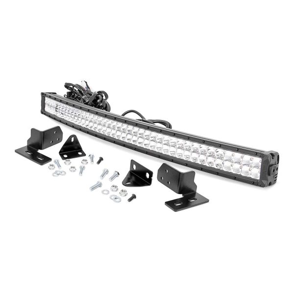 LED Light - Bumper Mount - 40" Chrome Dual Row - White DRL - Ford F-250 Super Duty (11-16)